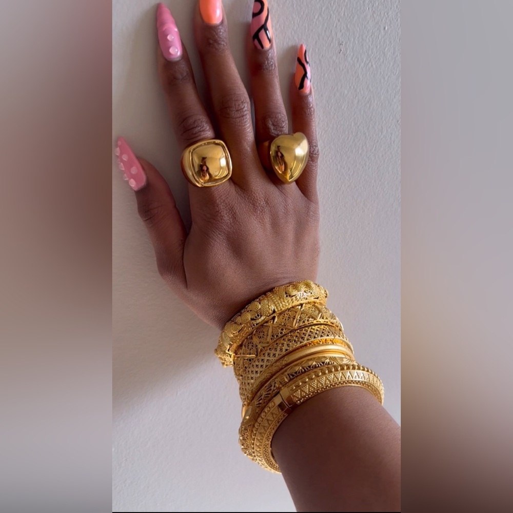 24k Gold Plated Heart Ring